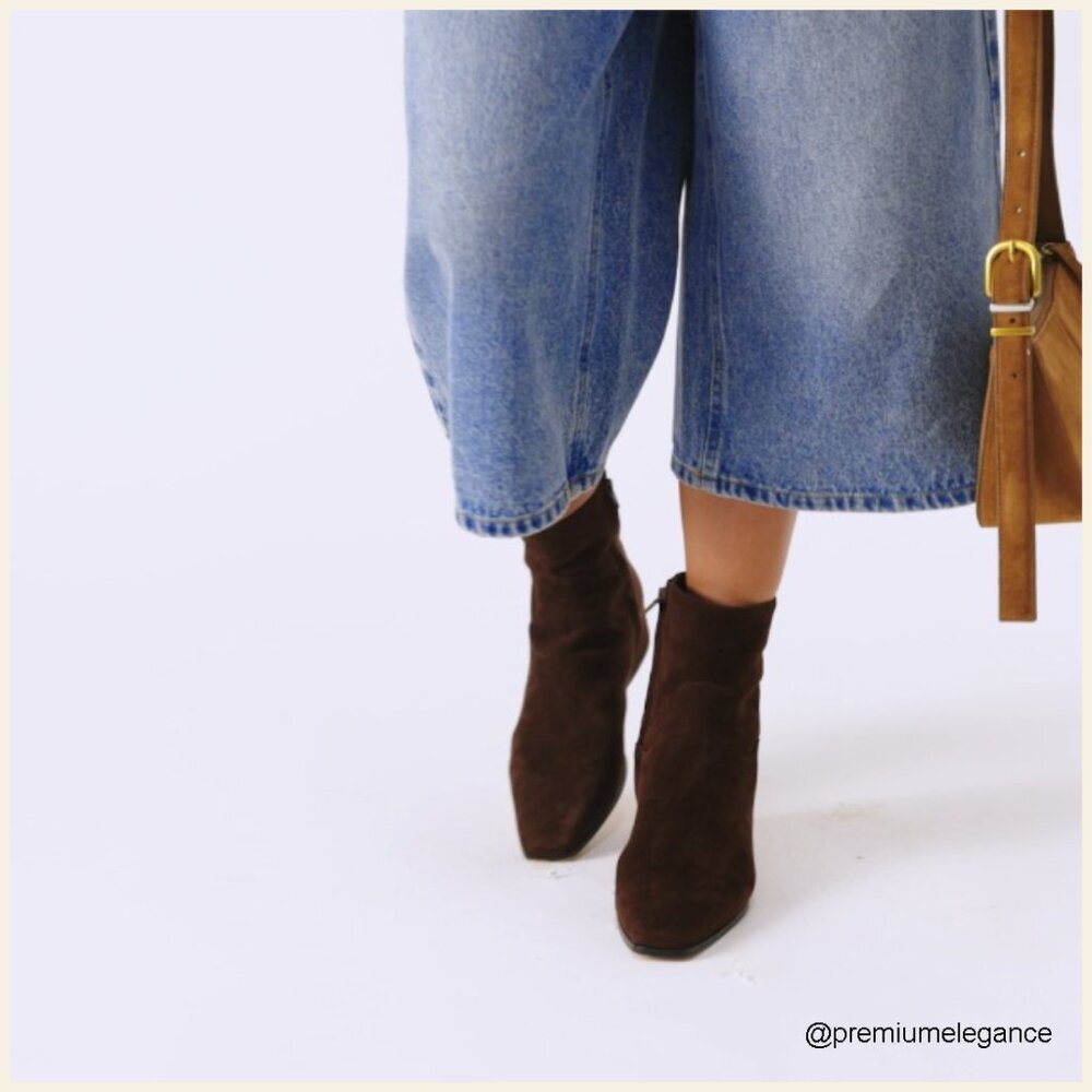 Mini Shoulder Bag Faux Suede Satchel Adjustable Strap Multiple Pockets - Picture 7 of 7
